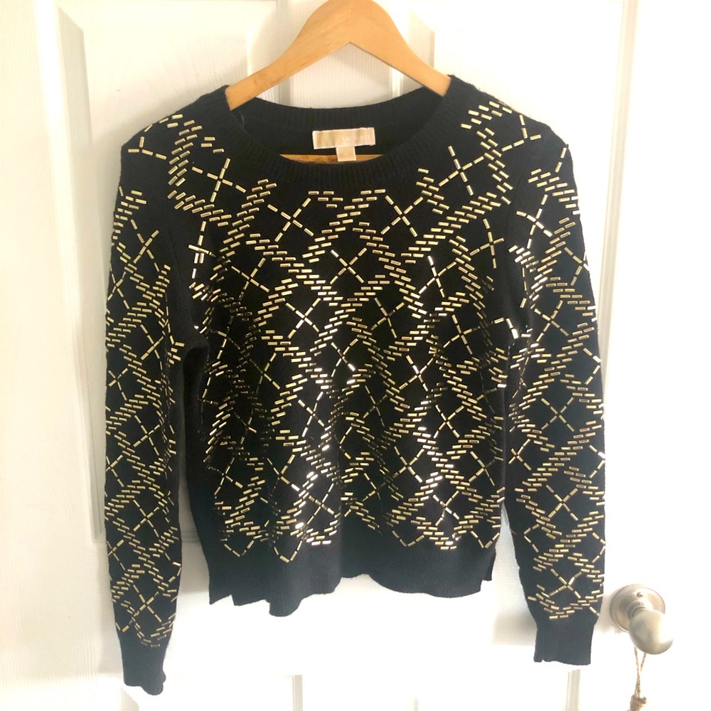 Michael Kors stunning beaded sweater